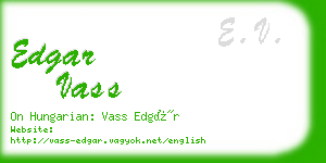 edgar vass business card